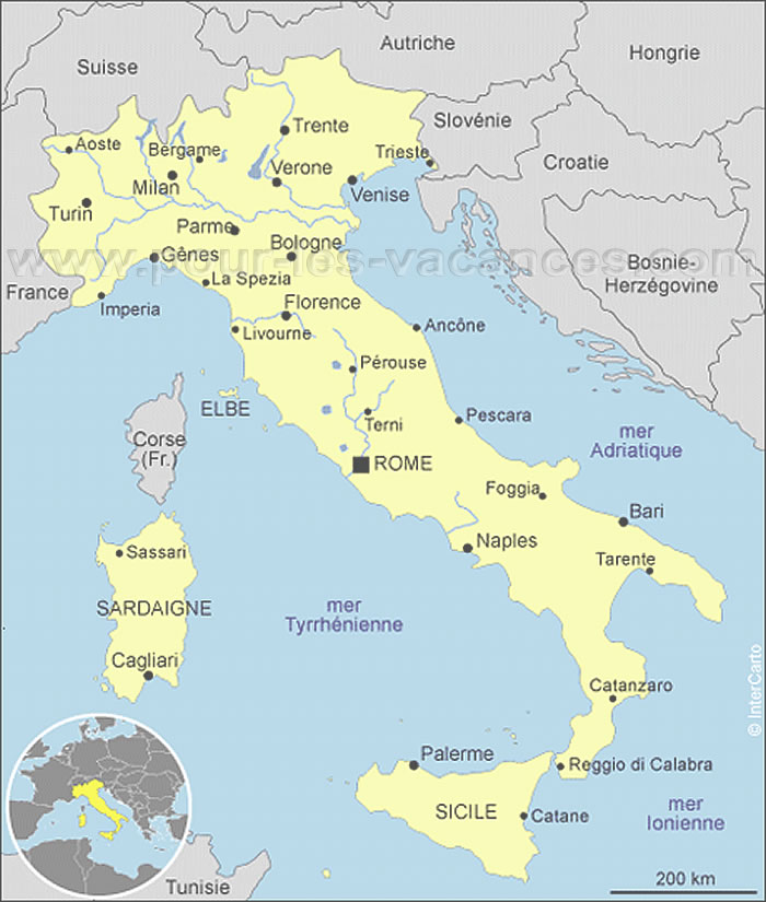 carte italie toscane