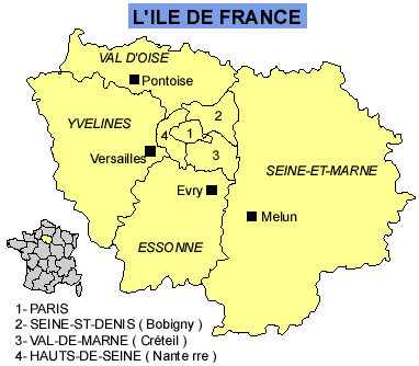 Vacances en Ile de France. Villages de vacances, location vacances, gites, chambres d'hôtes, hébergements et locations de maisons en Essonne, Val d'oise, Seine et Marne, Val de Marne, Seine Saint Denis, Paris, Hauts de Seine, Yvelines.