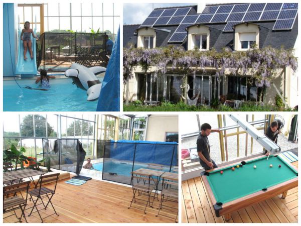 La piscine chauffe dans une verrire