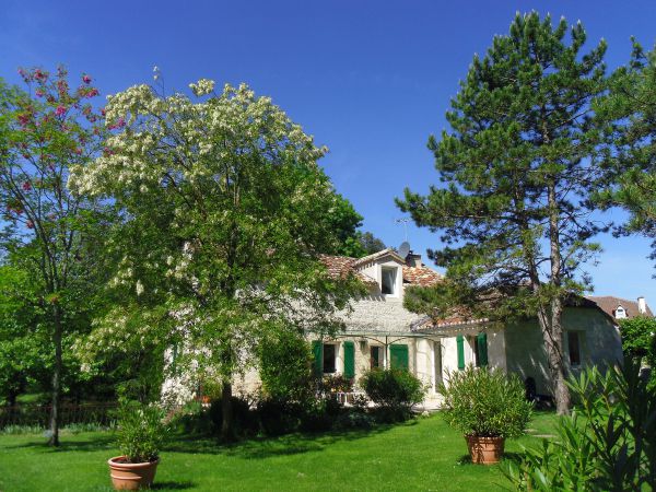 Le jardin devant la maison principale