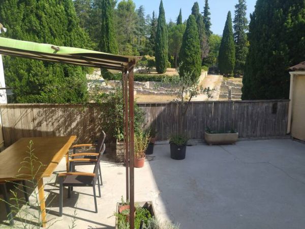 Terrasse vue sur sites antique