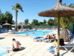 Seaside camping in the Roussillon, France. near Elne