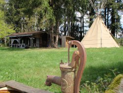 Unusual stay in a teepee in Auvergne.