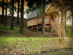 Unusual stay in huts in Auvergne, France. near Lalizolle