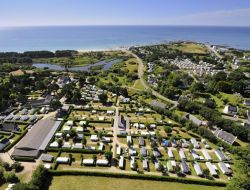 Seaside camping in south Brittany, France. near Concarneau