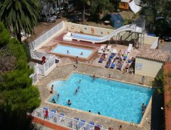 Seaside camping in the Languedoc Roussillon, France. near Bizanet