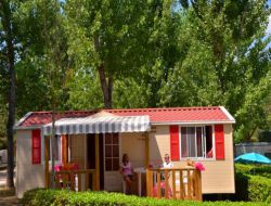 Camping near Nimes and the Camargue in south of France. near Cruviers Lascours