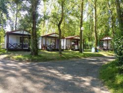 campsite mobil-homes in Ariege, Pyrenees. near Manses