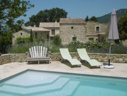 Cottages with swimming pool in the Drome, France. near Comps