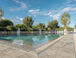 Seaside camping in the Languedoc Roussillon, France. near Saint Cyprien Plage