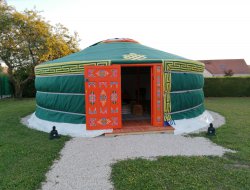 Unusual stay in a yurt, Chateaux de la Loire in France. near Seillac
