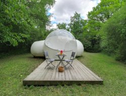 Unusual stay in a transparent bubble in France. near Sac