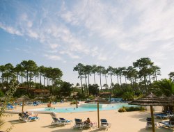 campsite mobilhome in on the Aquitaine coast, France. near Saint Martin de Seignanx