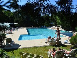Campsite mobilhomes in the Lot, Midi Pyrenees. near Sniergues