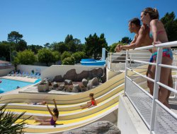 Camping heated pool on the Vendean coast, France.