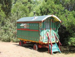 Unusual stay in gypsy caravan on the French Riviera