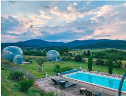 Bubble with spa near Carcassonne, France. near Albas