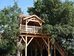 Cabane perche avec spa privatif en Mayenne.