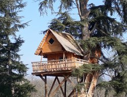 Unsusual stay in a perched hut Midi Pyrenees, France.