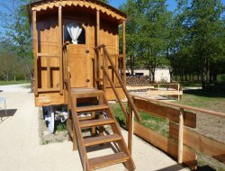 Gypsy caravan in the Vercors, France.