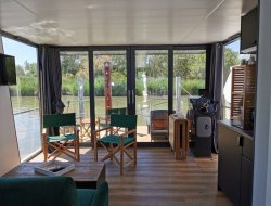Holidays on a house boat in Camargue, south of France. near Aigues Mortes