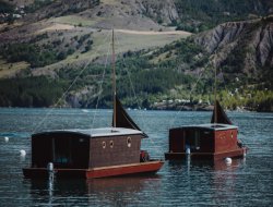 Unusual stay on the Serre Poncon Lake in France. near Saint Jean Saint Nicolas