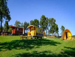 Unusual holidays in gypsy caravans. near Marsac en Livradois